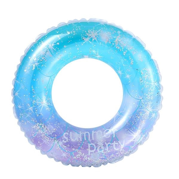 Inflatable Pool Float Glitter Swim Ring Water Tube Toy