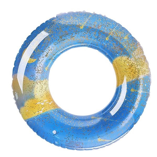 Inflatable Pool Float Glitter Swim Ring Water Tube Toy