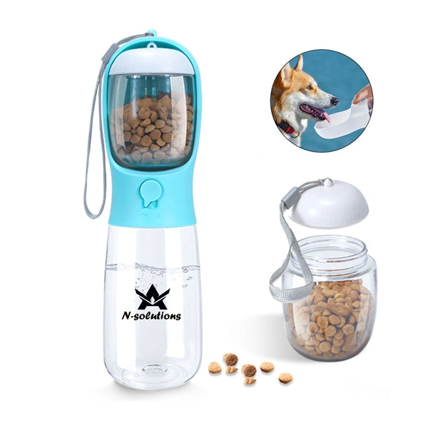 19 Oz Dog Travel Water Bottle/Food Container