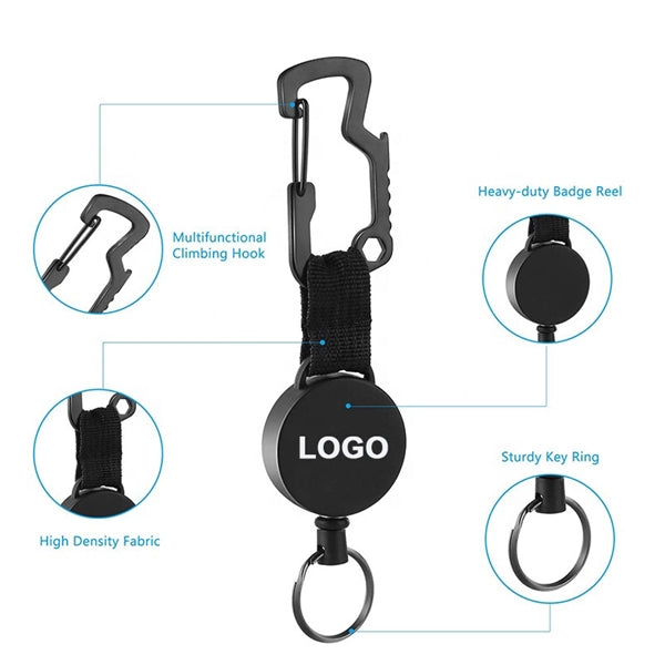 Heavy Duty Badge Holder Reel With Multi Knife Clasp