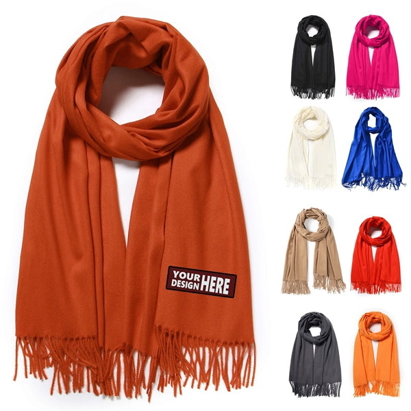 Imitation Cashmere Cozy Scarf With Tassel
