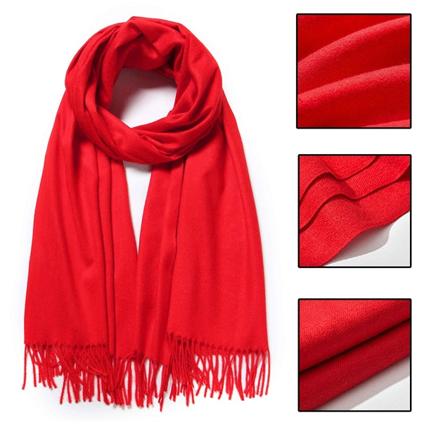 Imitation Cashmere Cozy Scarf With Tassel