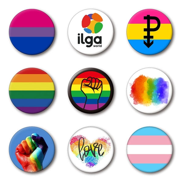 Rainbow Flag Button Badge Gay Pride