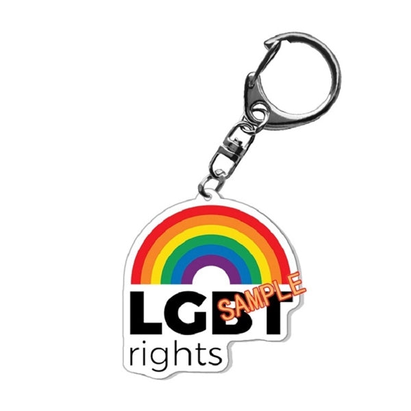 Gay Pride Awareness Rainbow Keychain