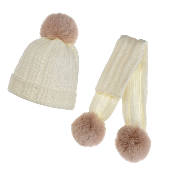 Thicken Knitting Scarf and Hat Set