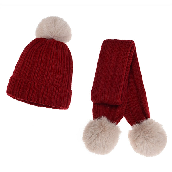 Thicken Knitting Scarf and Hat Set