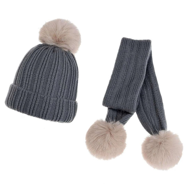 Thicken Knitting Scarf and Hat Set
