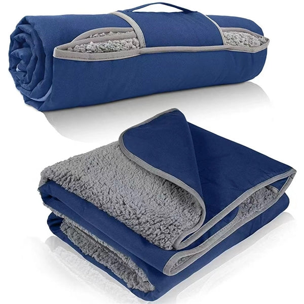 Waterproof Outdoor Blanket With Sherpa Lining