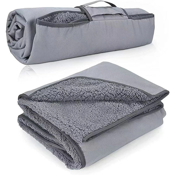 Waterproof Outdoor Blanket With Sherpa Lining