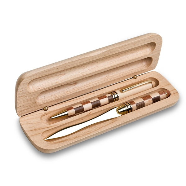 Maple Wood Pen Box (Double Pen)
