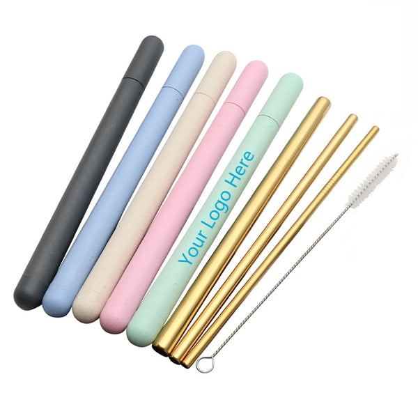 Portable Wheat Tube Set Straw