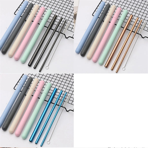 Portable Wheat Tube Set Straw
