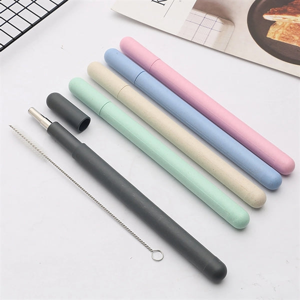 Portable Wheat Tube Set Straw