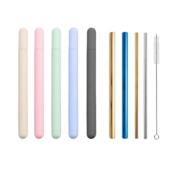 Portable Wheat Tube Set Straw