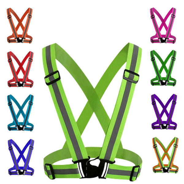 Reflective Elastic Band Strap Safety Vest