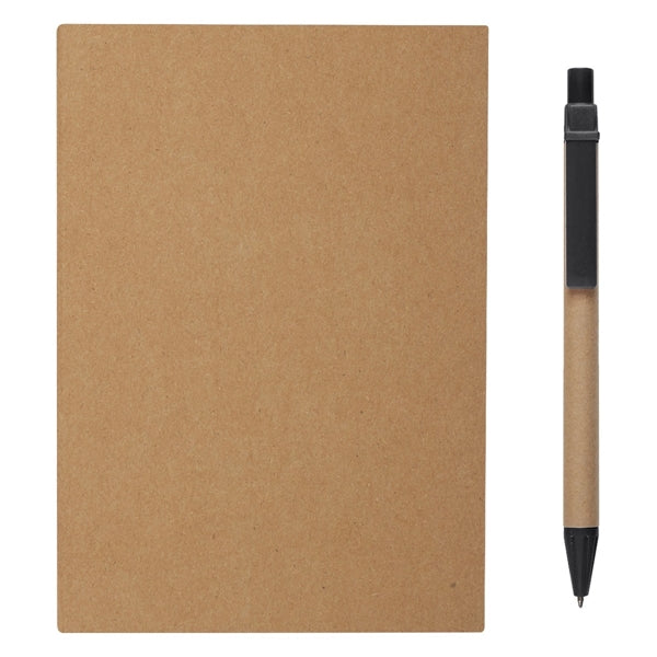 Meeting Mate Kraft Paper Notebook With Pen And Sticky Flags