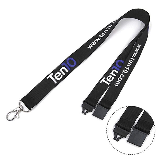 1/2 Dye-Sublimation Lanyard w/ Safety Breakaway