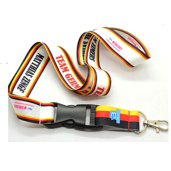 1/2" Sublimated Lanyard w/ Buckle Release Badge Holder