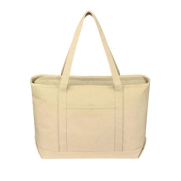 Stylish Oxford Tote Bag With Top Zipper Closure