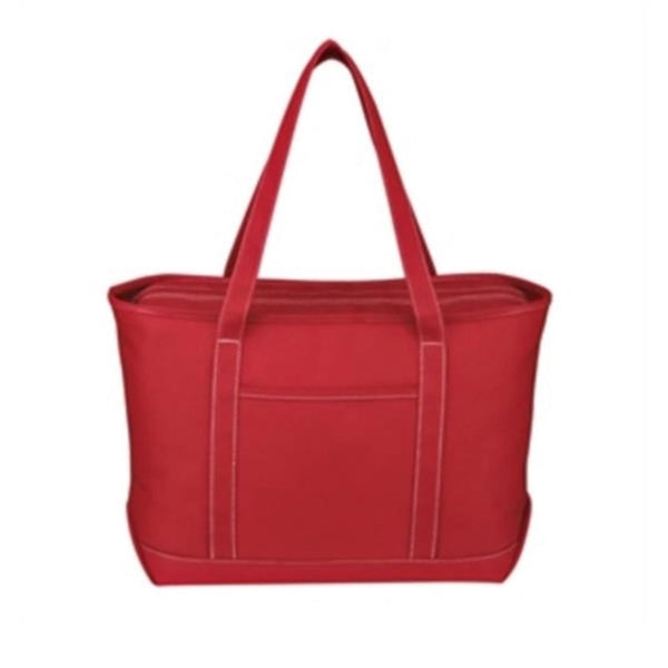 Stylish Oxford Tote Bag With Top Zipper Closure