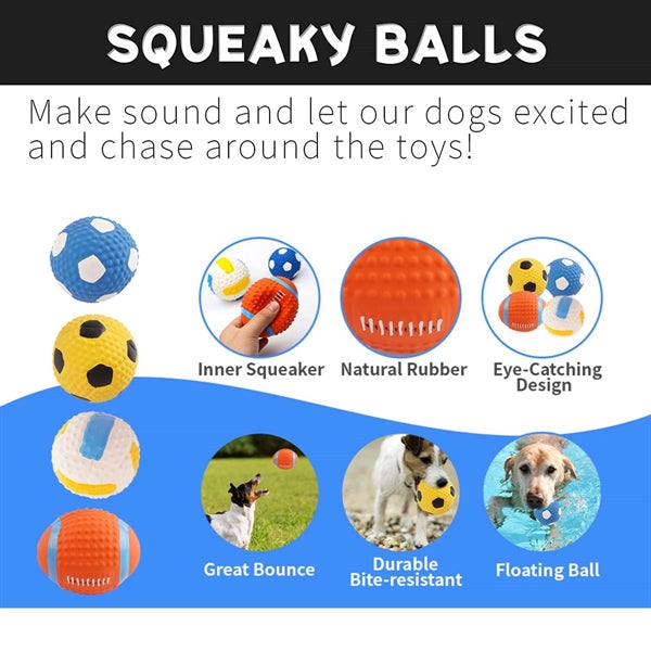 Latex Rubber Squeaky Dog Balls