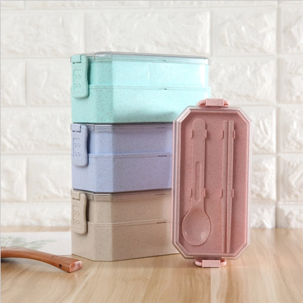 Lunch Box with Fork and Spoon