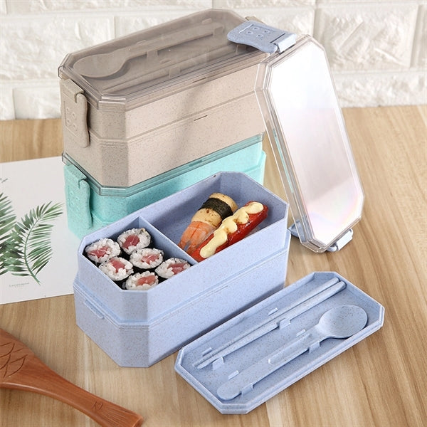Lunch Box with Fork and Spoon