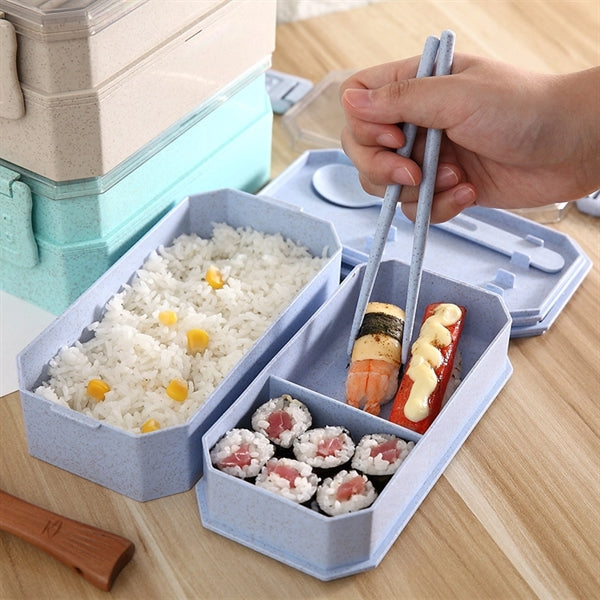 Lunch Box with Fork and Spoon