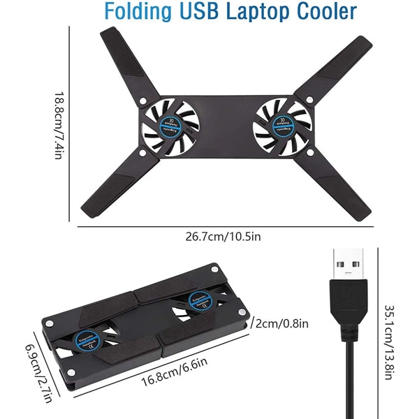 Folding USB Laptop Cooling Stand