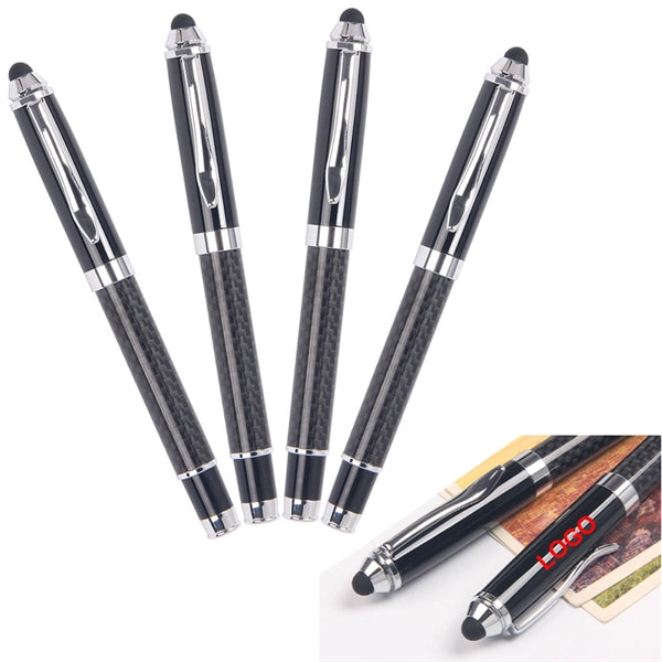 Carbon Fiber Touch Screen Stylus Ballpoint Pen