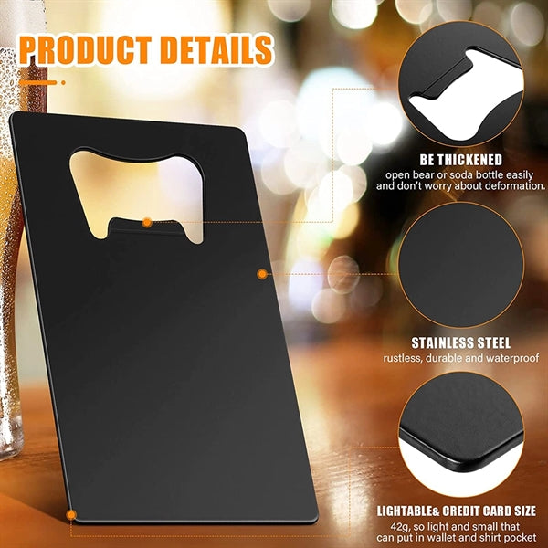 Ultra-Slim Stainless Steel Credit Card Size Beer Bottle Open