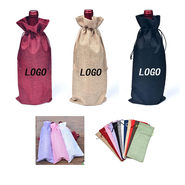 Drawstring Wine Bottle Bag