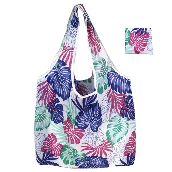 190T floral tote shopping bag