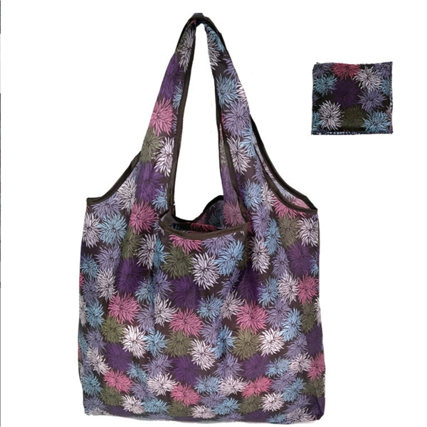 190T floral tote shopping bag