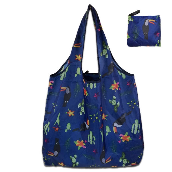 190T floral tote shopping bag