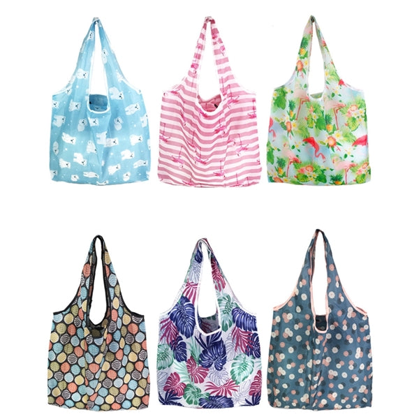 190T floral tote shopping bag