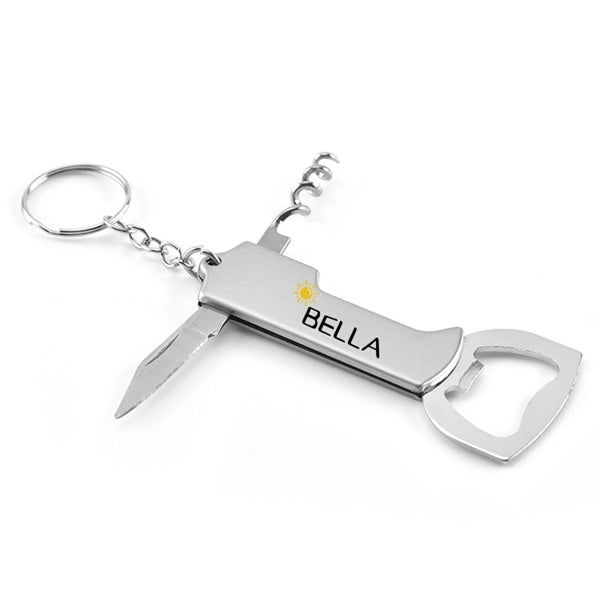 Multifunction Pocket Survival Tool Key Chain Bottle Opener