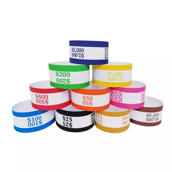 Self-Adhesive Money bands kraft paper currency straps