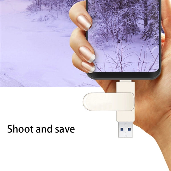 64GB Dual-Port USB 3.0 and Type-C Flash Drive
