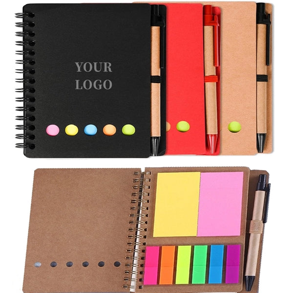 Lined Spiral Notebook With Pen In Holder