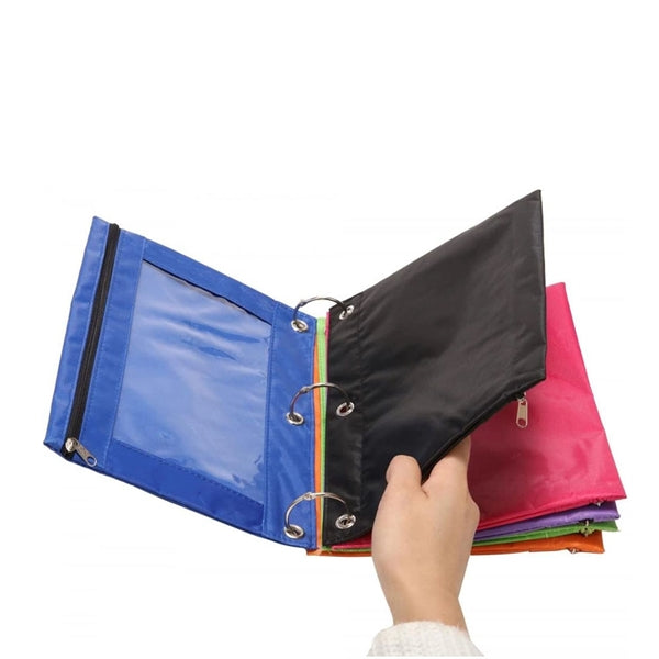 Durable 3 Ring Binder Pouch with Large Clear View Window