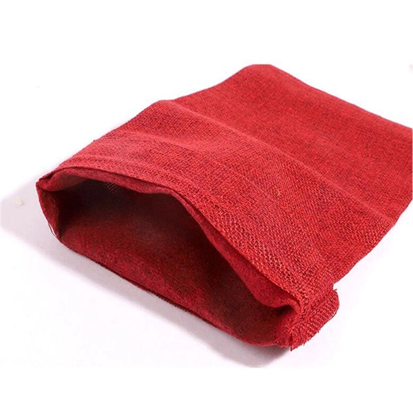 Jute Wine Drawstring Pouch Bag