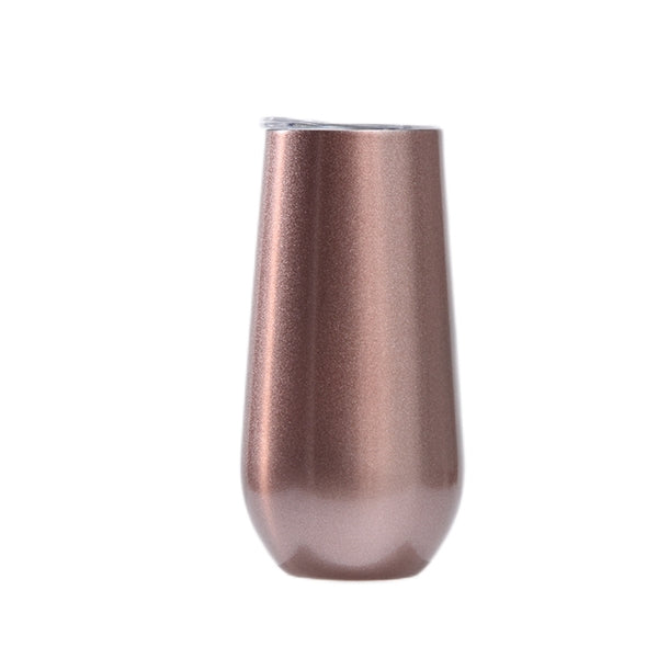 6oz Tumbler with clear sip lid Thermo Flute Stainless Steel