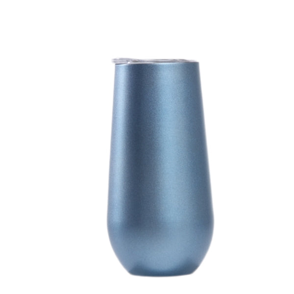 6oz Tumbler with clear sip lid Thermo Flute Stainless Steel