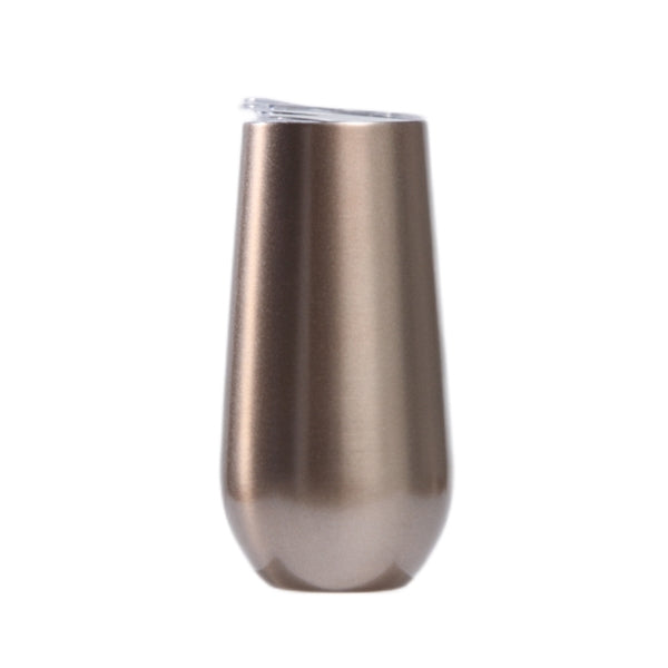 6oz Tumbler with clear sip lid Thermo Flute Stainless Steel