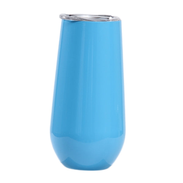 6oz Tumbler with clear sip lid Thermo Flute Stainless Steel