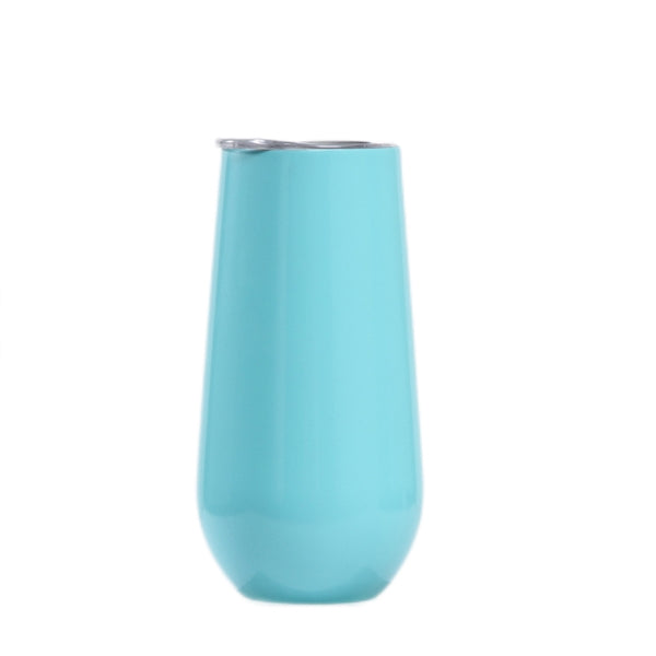6oz Tumbler with clear sip lid Thermo Flute Stainless Steel