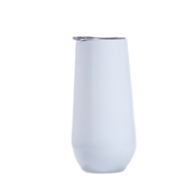 6oz Tumbler with clear sip lid Thermo Flute Stainless Steel