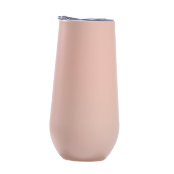 6oz Tumbler with clear sip lid Thermo Flute Stainless Steel