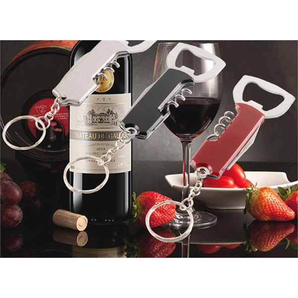 Keychain Multi-functional Stainless Steel Wine Opener